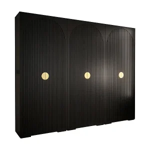 Highlight DREHTÜRENSCHRANK MANHATTAN RYFEL 1 236,7/300/47 6-türig (Schwarz)