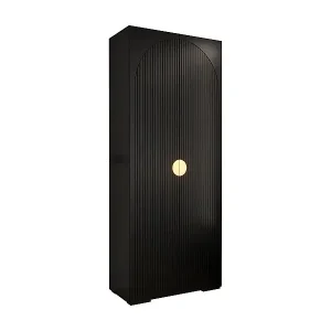 Top-Angebot DREHTÜRENSCHRANK MANHATTAN RYFEL 1 236,7/100/47 2-türig (Schwarz)