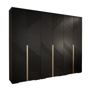 Meistverkauft DREHTÜRENSCHRANK MANHATTAN RYFEL 7 236,7/300/47 6-türig (Schwarz)