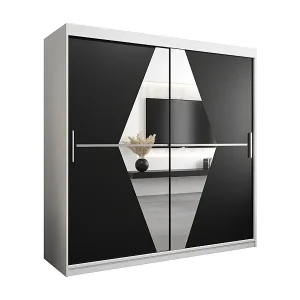 Jetzt Kaufen Schwebetürenschrank Boliwia 200/200/62 2-Türig (Weiß/Schwarz)