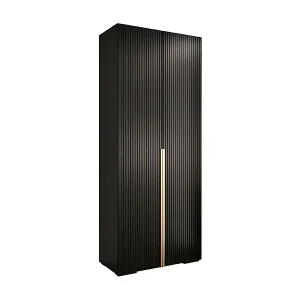 Neu Im Sortiment DREHTÜRENSCHRANK MANHATTAN RYFEL 9 236,7/100/47 2-türig (Schwarz)
