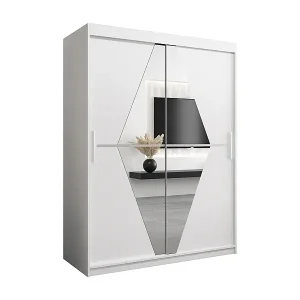 Mega-Angebot Schwebetürenschrank Boliwia 200/150/62 2-Türig (Weiß)
