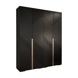 Preiswert DREHTÜRENSCHRANK MANHATTAN RYFEL 7 236,7/200/47 4-türig (Schwarz)