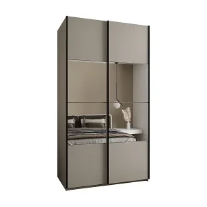 Heißes Angebot SCHWEBETÜRENSCHRANK Lux 4 245,5/130/64 (Kaschmir/Kaschmir/Schwarz)