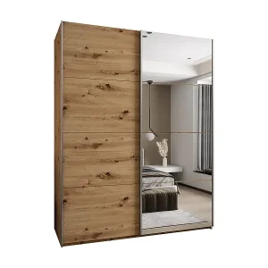 Heißes Angebot SCHWEBETÜRENSCHRANK Lux 3 245,5/190/64 (Artisan/Artisan/Silber)