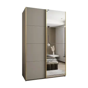 Neue Kollektion SCHWEBETÜRENSCHRANK Lux 3 245,5/150/64 (Kaschmir/Kaschmir/Gold)