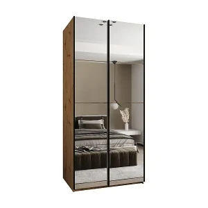 SCHWEBETÜRENSCHRANK Lux 2 245,5/110/64 (Artisan/Artisan/Schwarz) Saisonangebot