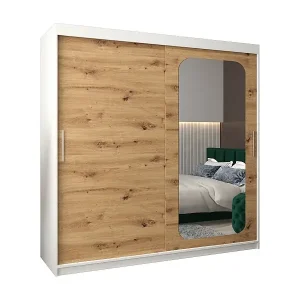 SCHWEBETÜRENSCHRANK PROMO T2 200/200/62 2-türig (Weiß/Artisan) Günstig