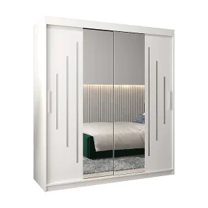 SCHWEBETÜRENSCHRANK YORK 1 200/180/62 2-türig (Weiß/Weiß) Angebot