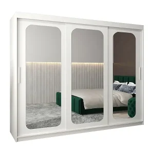 Saisonangebot SCHWEBETÜRENSCHRANK PROMO T3 200/250/62 3-türig (Weiß/Weiß)