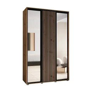 Preisknaller SCHWEBETÜRENSCHRANK SAPPORO 2 205,2/150/45 3-türig (Artisan/Schwarz)