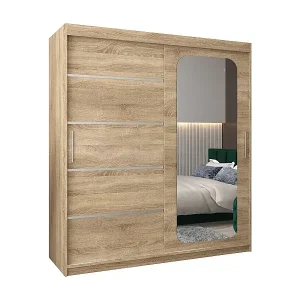 SCHWEBETÜRENSCHRANK PROMO V2 200/180/62 2-türig (Sonoma/Sonoma) Beliebt