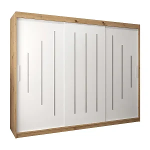 SCHWEBETÜRENSCHRANK YORK 200/250/62 3-türig (Artisan/Weiß) Knallerangebot