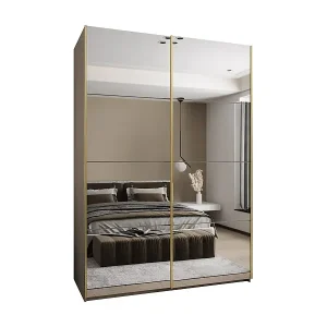 Expressversand SCHWEBETÜRENSCHRANK Lux 2 245,5/170/64 (Kaschmir/Kaschmir/Gold)