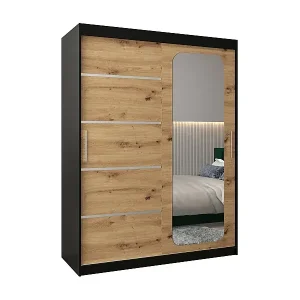 Preisknaller SCHWEBETÜRENSCHRANK PROMO V2 200/150/62 2-türig (Schwarz/Artisan)