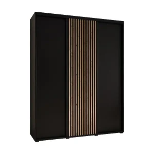 Top-Angebot SCHWEBETÜRENSCHRANK LANKO 1 235,2/190/60 3-türig (Schwarz/Schwarz)