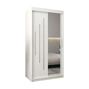 SCHWEBETÜRENSCHRANK YORK 2 200/100/62 2-türig (Weiß/Weiß) Must-Have