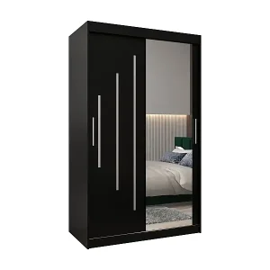 SCHWEBETÜRENSCHRANK YORK 2 200/120/62 2-türig (Schwarz/Schwarz) Angebot