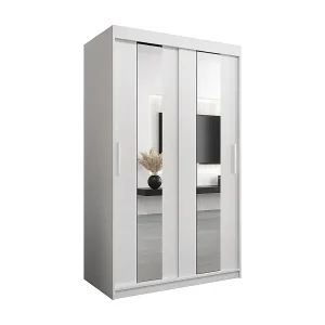 Neu Schwebetürenschrank Pole 200/120/62 2-Türig (Weiß)