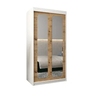 SCHWEBETÜRENSCHRANK PROMO T3 200/100/62 2-türig (Weiß/Artisan) Neu