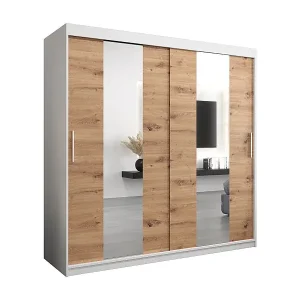 Schneller Versand Schwebetürenschrank Pole 200/200/62 2-Türig (Weiß/Artisan)