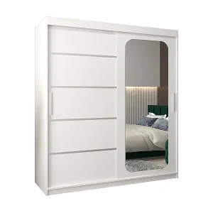Abverkauf SCHWEBETÜRENSCHRANK PROMO V2 200/180/62 2-türig (Weiß/Weiß)