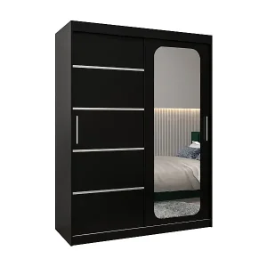 SCHWEBETÜRENSCHRANK PROMO V2 200/150/62 2-türig (Schwarz/Schwarz) Meistverkauft