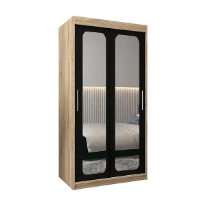 Neu SCHWEBETÜRENSCHRANK PROMO T3 200/100/62 2-türig (Sonoma/Schwarz)