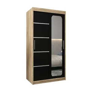 Neu Im Sortiment SCHWEBETÜRENSCHRANK PROMO V2 200/100/62 2-türig (Sonoma/Schwarz)