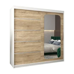 Kostenloser Rückversand SCHWEBETÜRENSCHRANK PROMO V2 200/200/62 2-türig (Weiß/Sonoma)