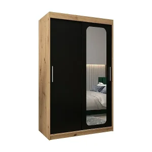 SCHWEBETÜRENSCHRANK PROMO T2 200/120/62 2-türig (Artisan/Schwarz) Preis Gesenkt