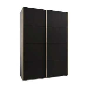 Sonderaktion SCHWEBETÜRENSCHRANK Lux 1 245,5/170/64 (Weiß/Schwarz/Silber)