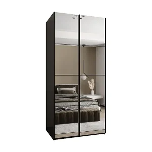 Finale Aktion SCHWEBETÜRENSCHRANK Lux 2 245,5/100/64 (Schwarz/Schwarz/Schwarz)