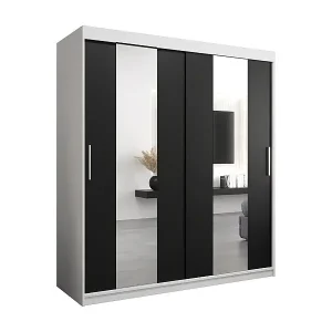 Jetzt Bestellen Schwebetürenschrank Pole 200/180/62 2-Türig (Weiß/Schwarz)