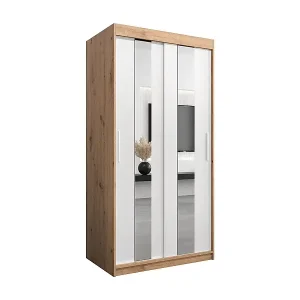 Versand Am Gleichen Tag Schwebetürenschrank Pole 200/100/62 2-Türig (Artisan/Weiß)