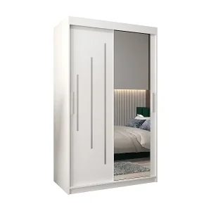 SCHWEBETÜRENSCHRANK YORK 2 200/120/62 2-türig (Weiß/Weiß) Neuheit