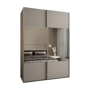 SCHWEBETÜRENSCHRANK Lux 4 245,5/170/64 (Kaschmir/Kaschmir/Silber) Direkt Vom Hersteller