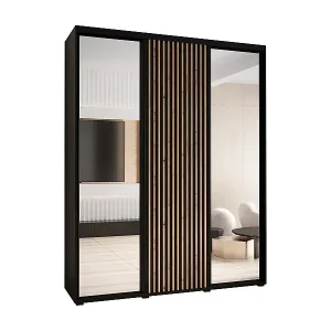 Jetzt Bestellen SCHWEBETÜRENSCHRANK SAPPORO 2 205,2/190/45 3-türig (Schwarz/Schwarz)