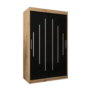 SCHWEBETÜRENSCHRANK YORK 200/120/62 2-türig (Artisan/Schwarz) Highlight