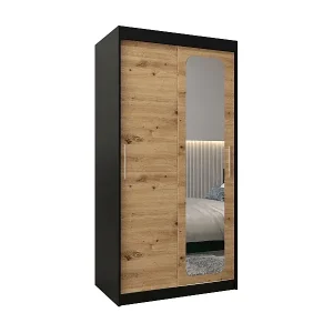 Mega-Angebot SCHWEBETÜRENSCHRANK PROMO T2 200/100/62 2-türig (Schwarz/Artisan)