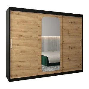 Bestseller SCHWEBETÜRENSCHRANK PROMO T2 200/250/62 3-türig (Schwarz/Artisan)