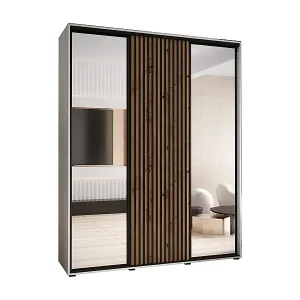 Knallerangebot SCHWEBETÜRENSCHRANK LANKO 2 235,2/200/60 3-türig (Weiß/Artisan)