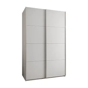 Direkt Vom Hersteller SCHWEBETÜRENSCHRANK Lux 1 245,5/150/64 (Weiß/Weiß/Silber)