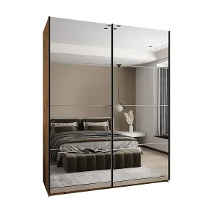 SCHWEBETÜRENSCHRANK Lux 2 245,5/200/64 (Artisan/Weiß/Schwarz) Sale