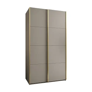 Knallerangebot SCHWEBETÜRENSCHRANK Lux 1 245,5/140/64 (Kaschmir/Kaschmir/Gold)