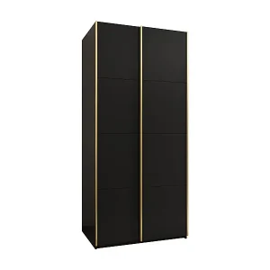 Neue Kollektion SCHWEBETÜRENSCHRANK Lux 1 245,5/110/64 (Schwarz/Schwarz/Gold)