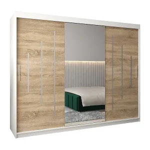 SCHWEBETÜRENSCHRANK YORK 1 200/250/62 3-türig (Weiß/Sonoma) Sichere Zahlung