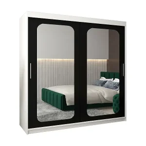 Kostenfreie Lieferung SCHWEBETÜRENSCHRANK PROMO T3 200/200/62 2-türig (Weiß/Schwarz)