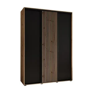 Neu SCHWEBETÜRENSCHRANK SAPPORO 1 205,2/170/45 3-türig (Artisan/Schwarz)