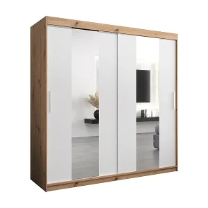 Günstig Schwebetürenschrank Pole 200/200/62 2-Türig (Artisan/Weiß)